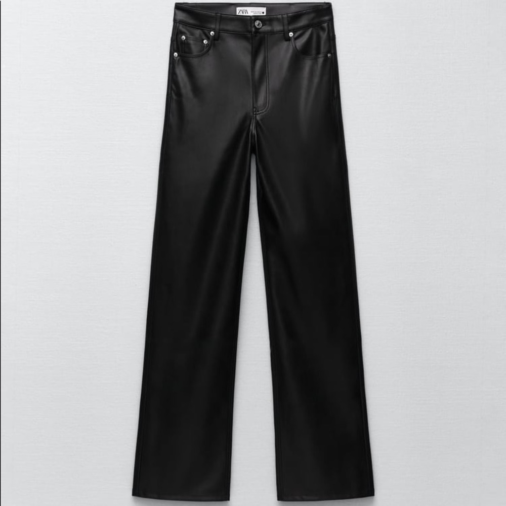 Women’s Zara Full Length Faux Leather The 90s Pant